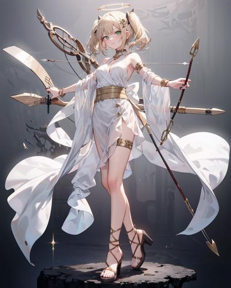 56107-1008298607-,_greek clothes, peplos, 1girl, solo, weapon, long hair, bow _(weapon_), holding, holding bow _(weapon_), halo, arrow _(projecti.png